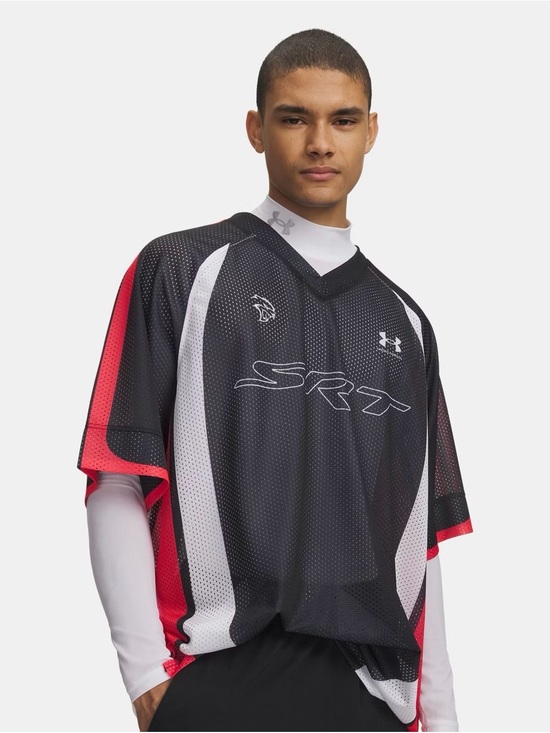 Under Armour Other - Under Armour X Dodge Black, Red & White SRT Mesh Sports Jersey
